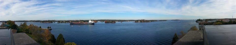 Thousand Islands river view from local field work.
